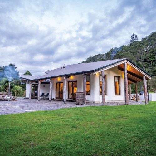 Kuranui Estate's natural landscape with fresh water streams and native bush.